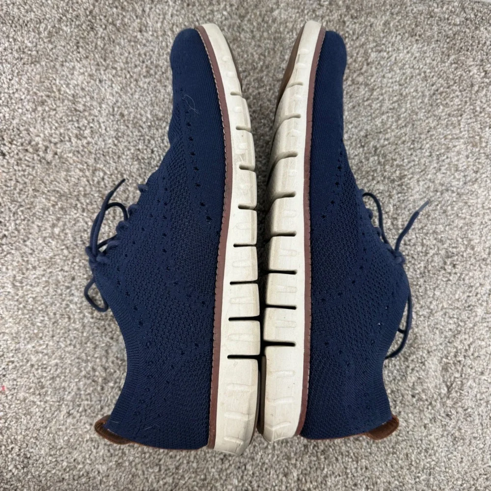 Cole Haan Zerogrand Stitchlite Wingtip Oxford Navy‎ Blue Mens 12 M Lace Comfort